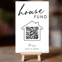 Personalized Photo House Fund QR Code Wedding Sign