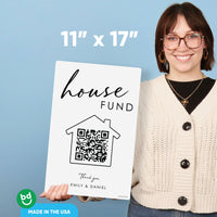 Personalized Photo House Fund QR Code Wedding Sign