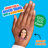 Custom Face Divorce Temporary Tattoos - 12 Ct
