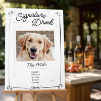 Personalized Photo Signature Drink Wedding Sign (Select Your Size)