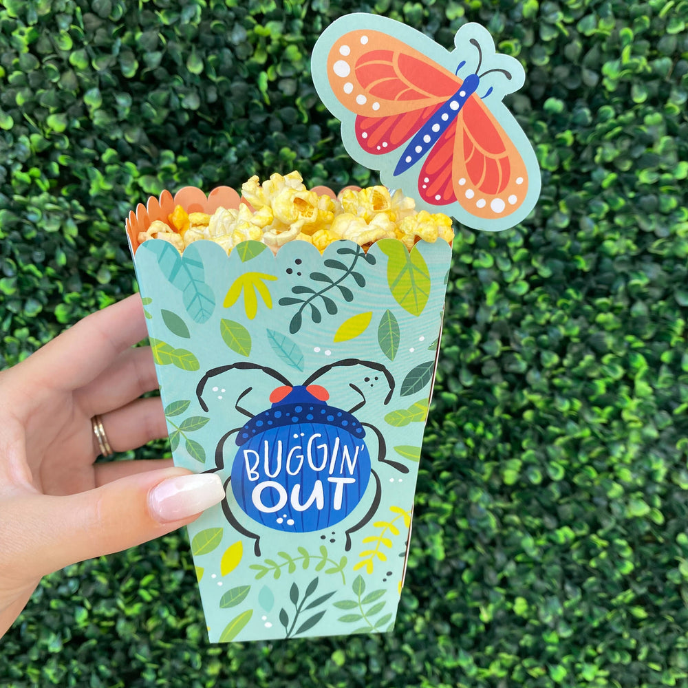 Buggin' Out - Bugs Birthday Party Favor Popcorn Treat Boxes - Set of 12