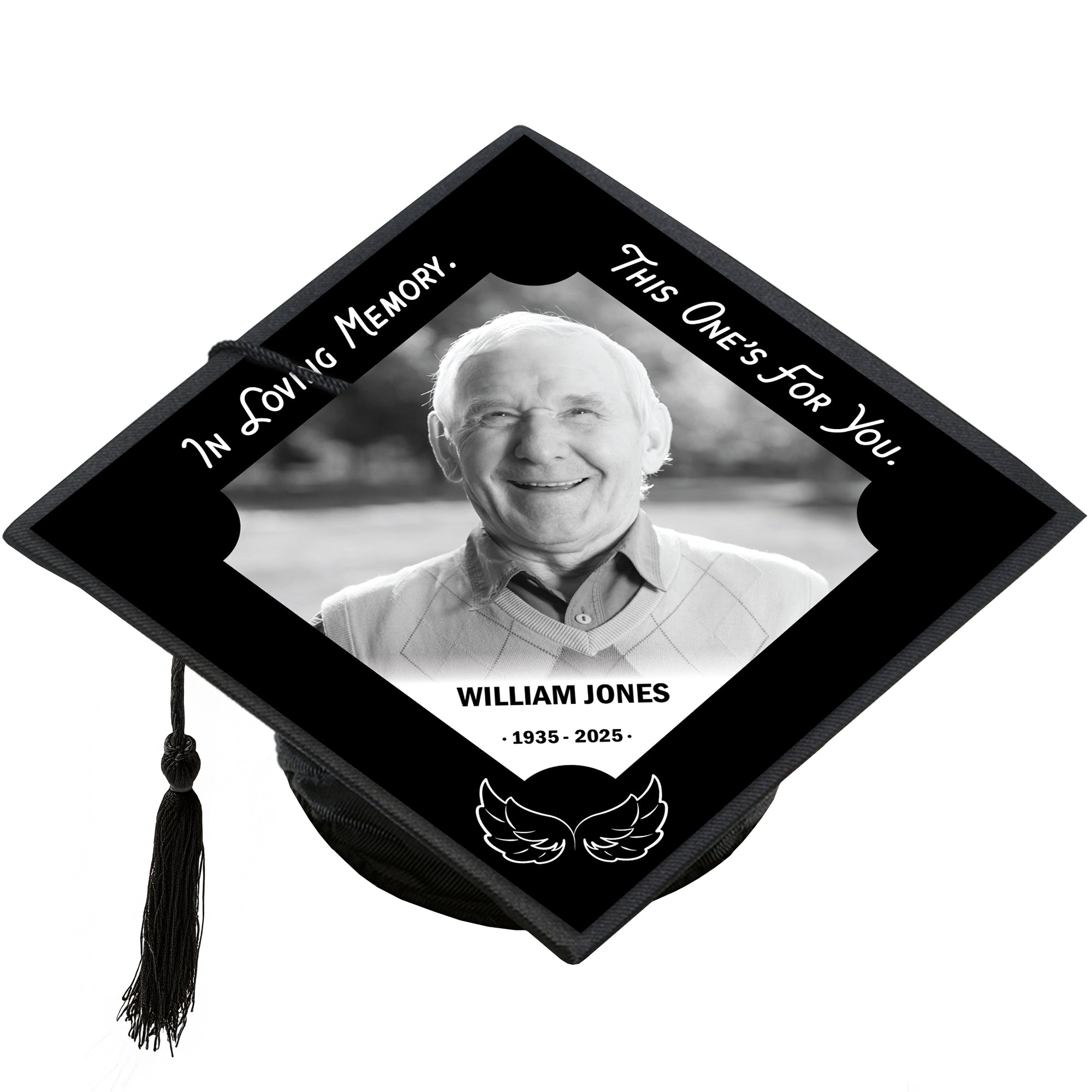 In Loving Memory Personalized Graduation Cap Cover Tribute