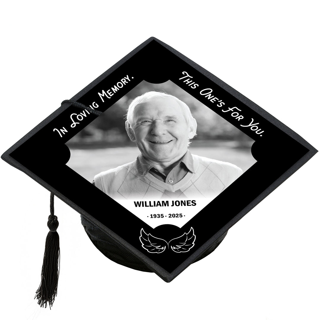 In Loving Memory personalized graduation cap cover