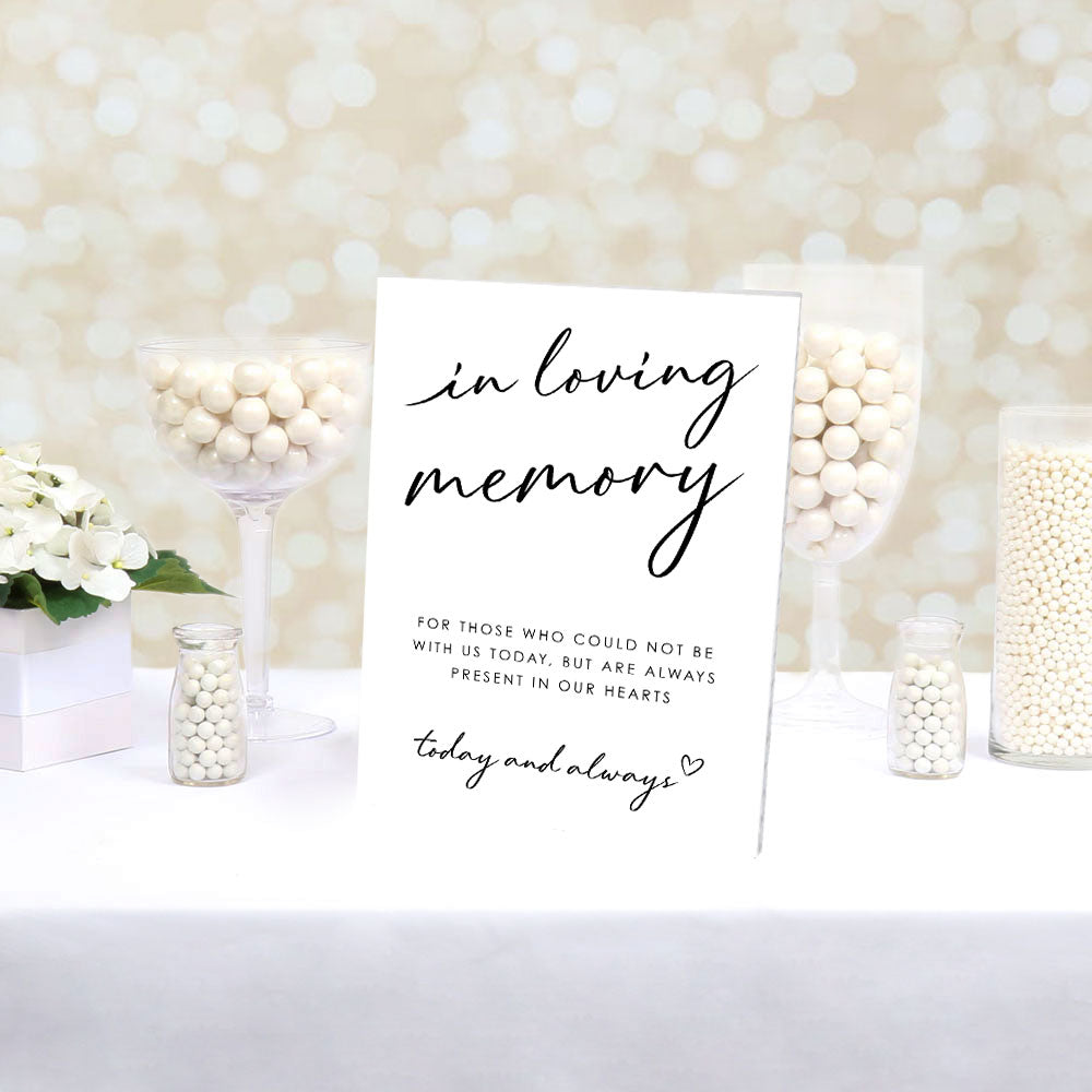 In Loving Memory Wedding Sign