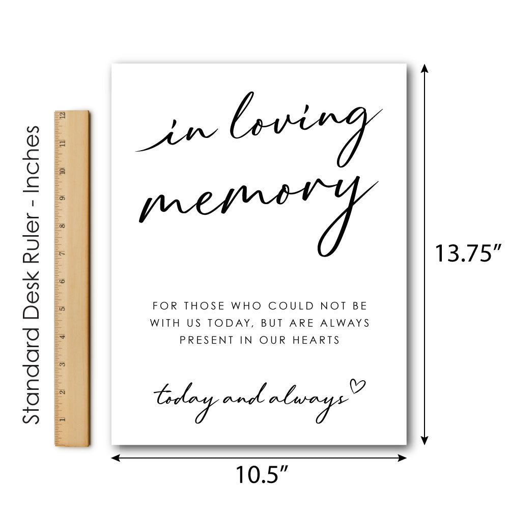 In Loving Memory Wedding Sign