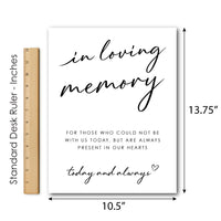 In Loving Memory Wedding Sign