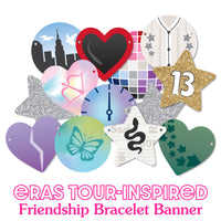 In My Birthday Era Banner, Eras Birthday Party Decorations, Large Friendship Bracelet Banners, 28 Pieces