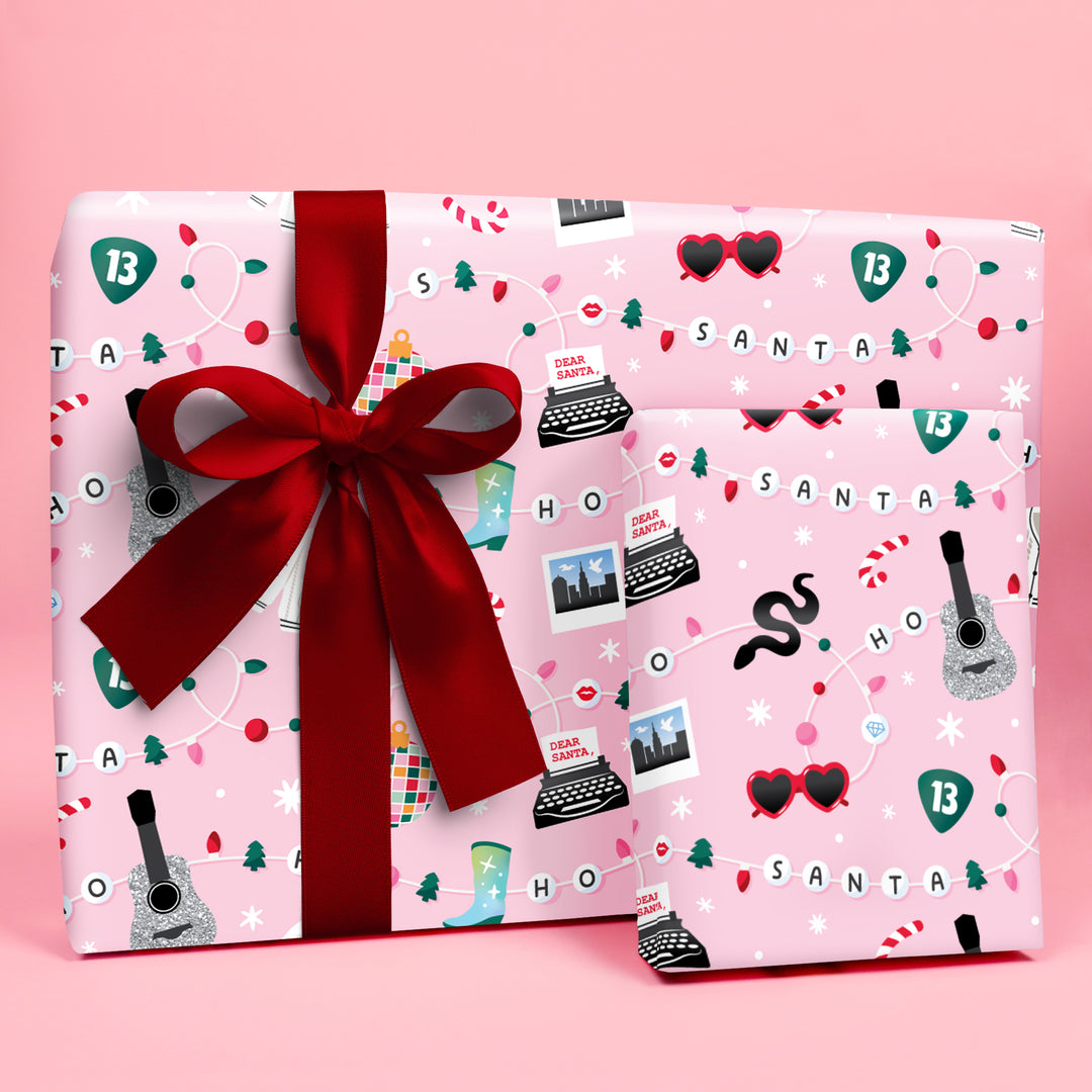 Fun eras Christmas wrapping paper for gifts made in the USA