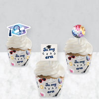 In My Grad Era Cupcake Wrappers and Treat Picks - 24 Ct
