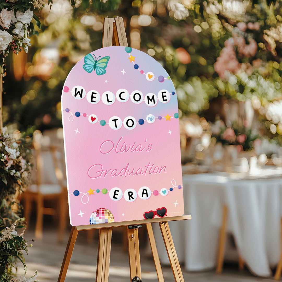 Custom Text In My Party Era Birthday Welcome Sign