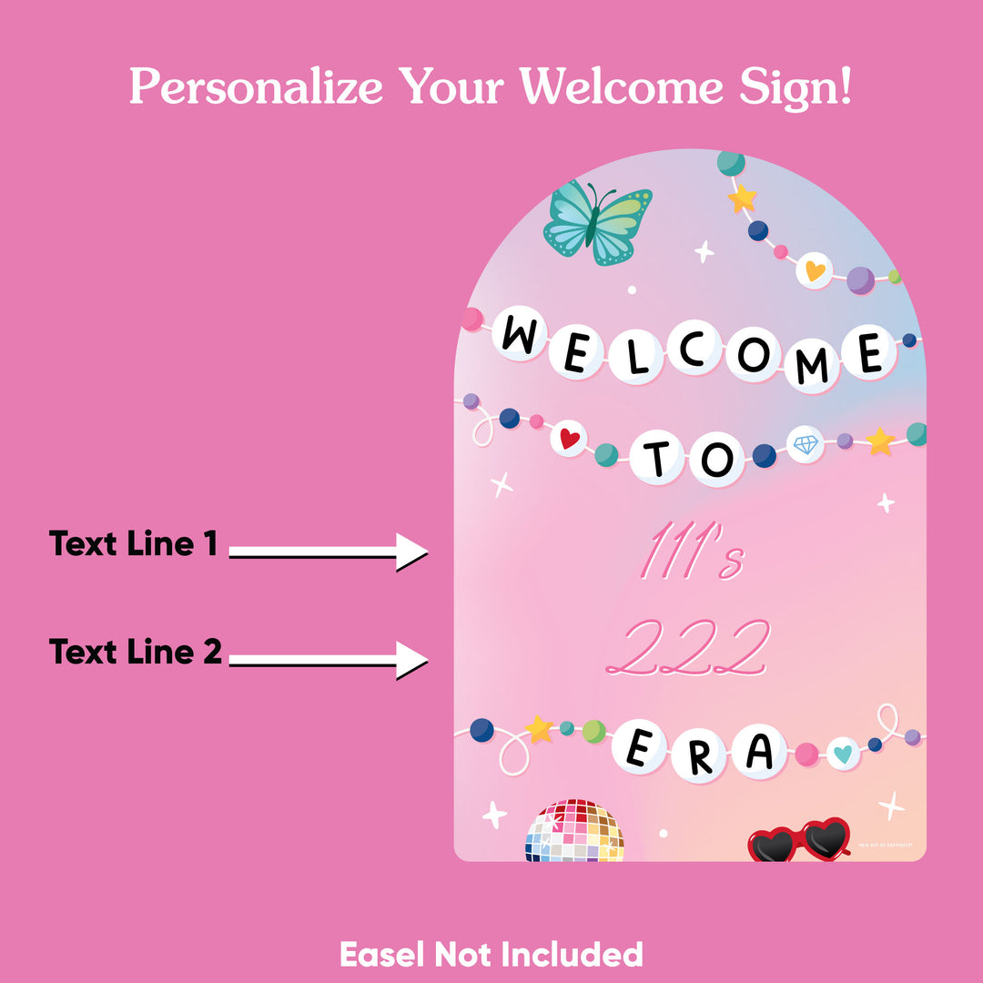 Custom Text In My Party Era Birthday Welcome Sign