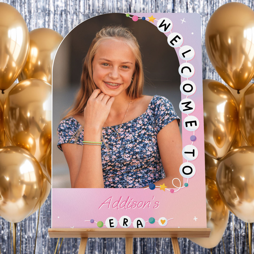Custom Photo In My Party Era Welcome Sign