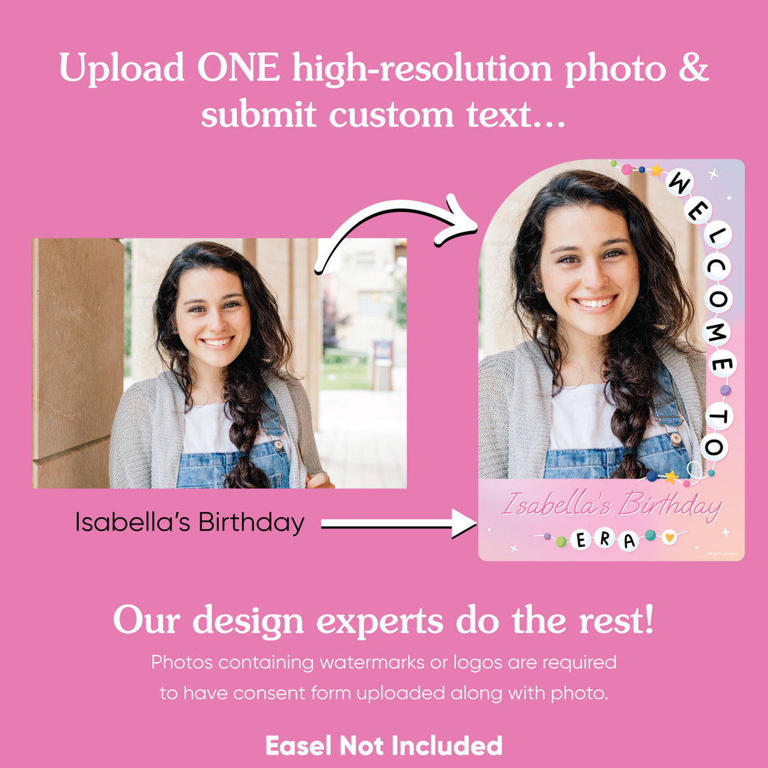 Custom Photo In My Party Era Welcome Sign