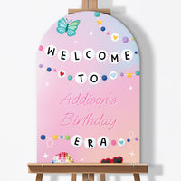 Custom Text In My Party Era Birthday Welcome Sign
