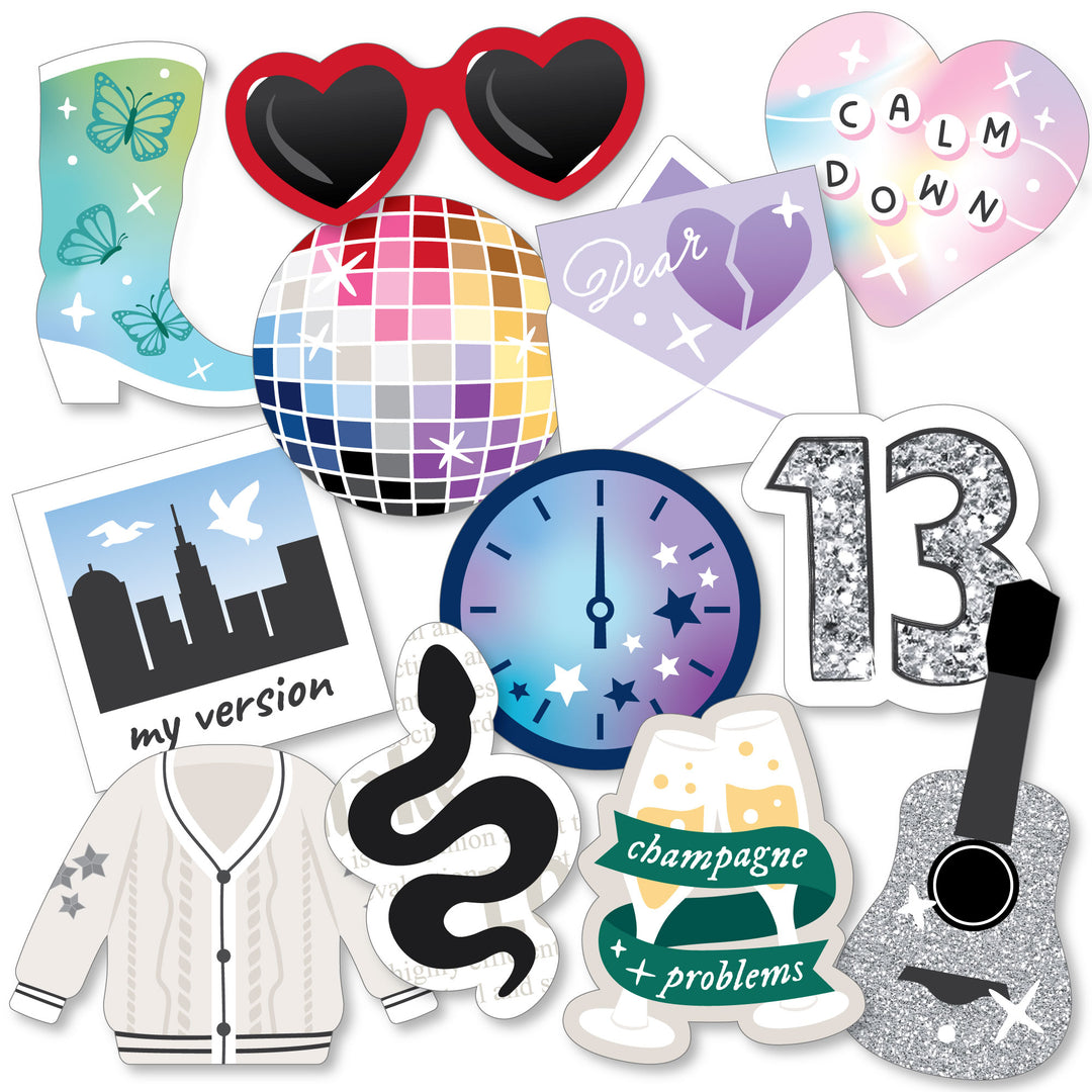 In My Party Era - DIY Shaped Celebrity Concert Party Cut-Outs - 24 Count - DIY Shaped Celebrity Concert Party Cut-Outs - 24 Count