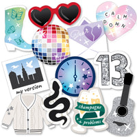 In My Party Era - DIY Shaped Celebrity Concert Party Cut-Outs - 24 Count - DIY Shaped Celebrity Concert Party Cut-Outs - 24 Count