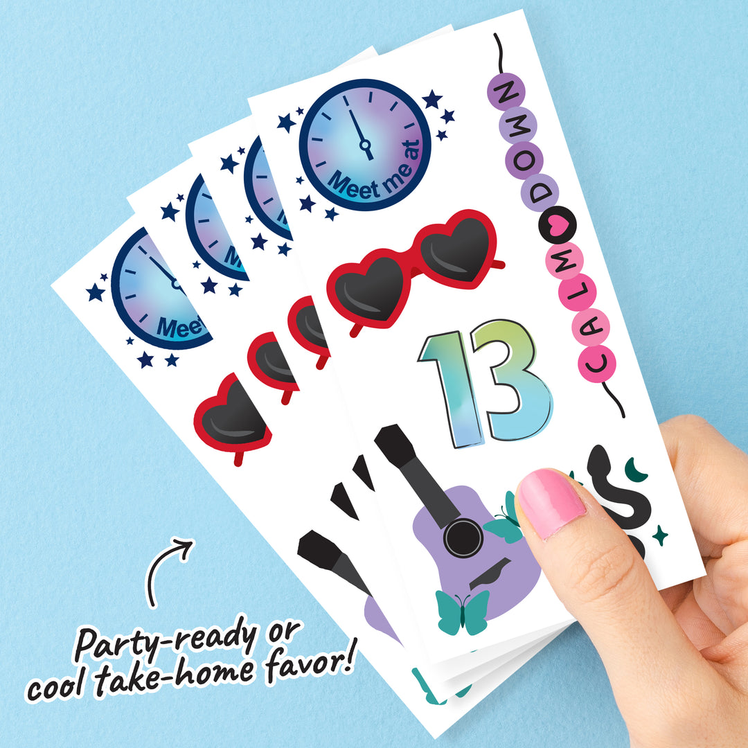 In My Party Era Temporary Tattoos - 72 Ct