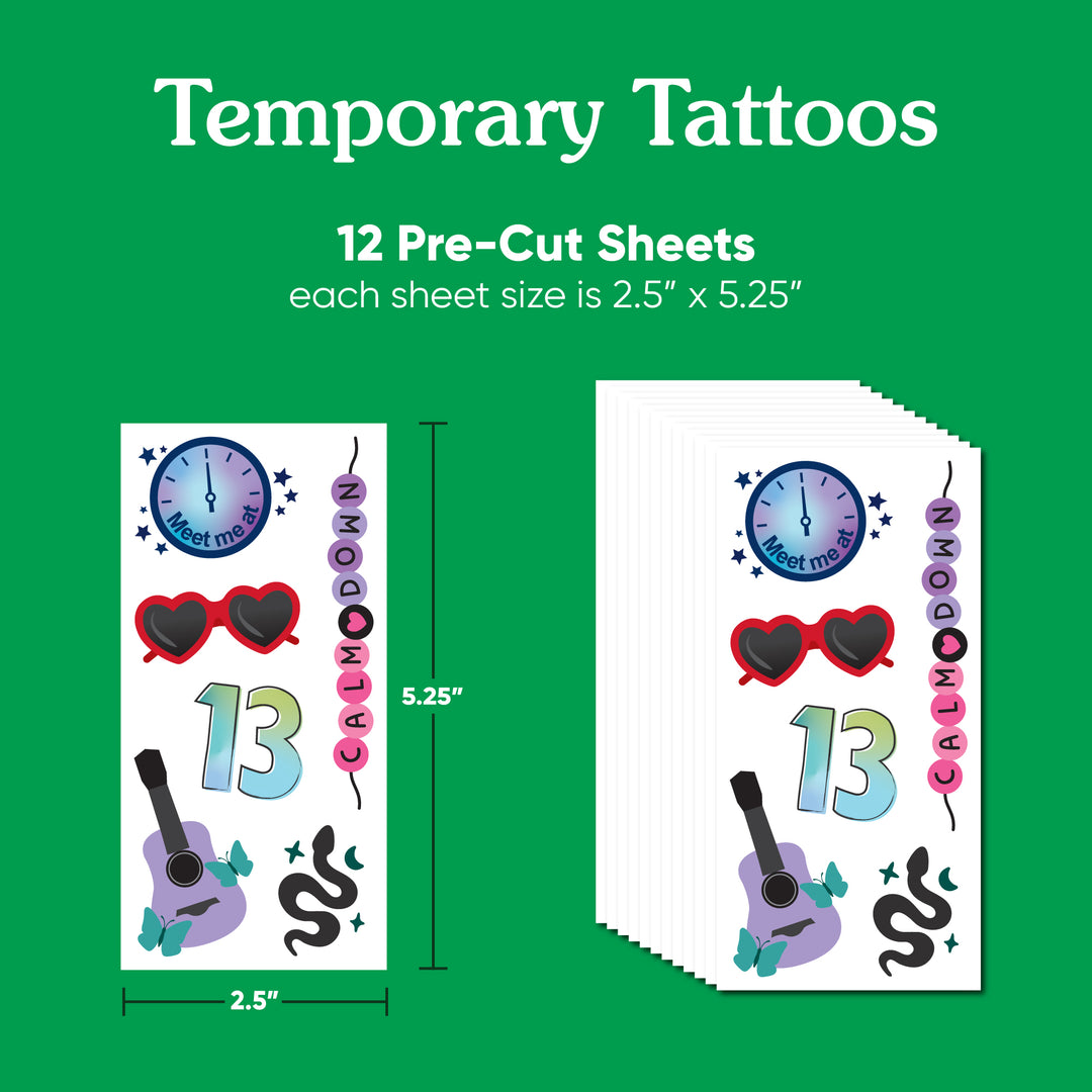 In My Party Era Temporary Tattoos - 72 Ct