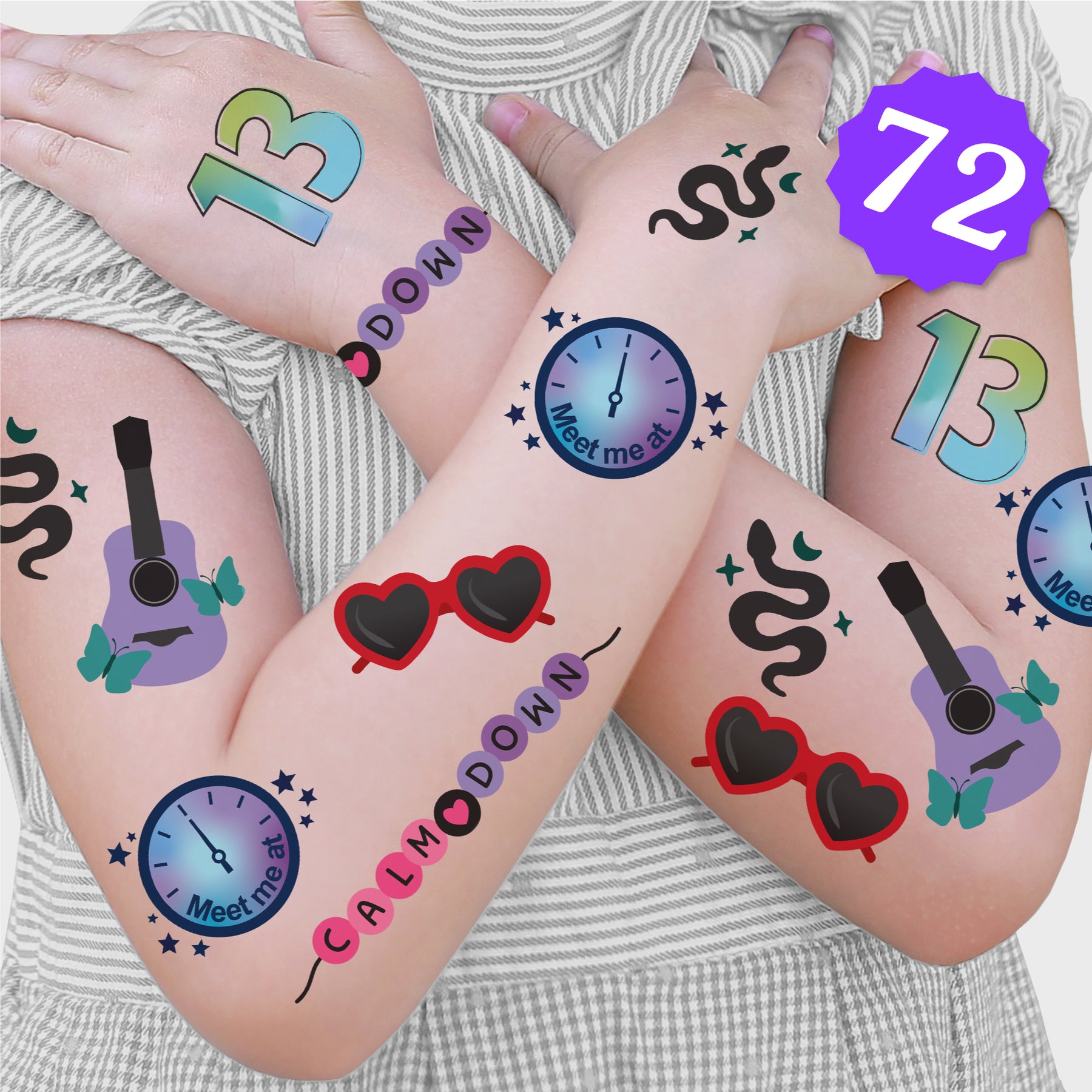 In My Party Era Temporary Tattoos for Kids and Adults, Girl Birthday ...