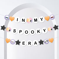 In My Spooky Era Banner, Ghost Concert Tour Halloween Party Decorations, Large Friendship Bracelet Banners, 28 Pieces