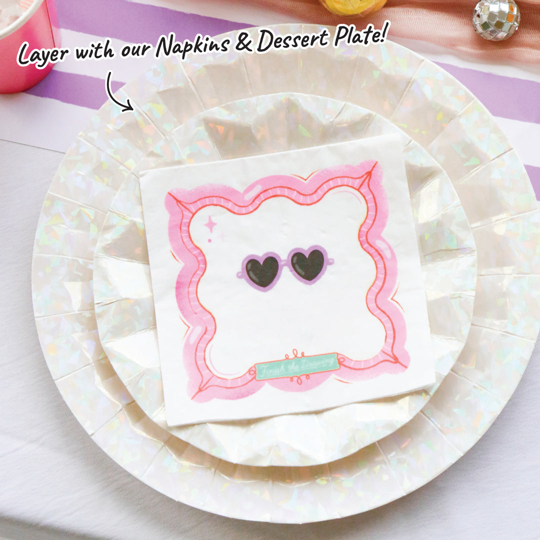 Iridescent White - Dinner Plates - 25 Ct