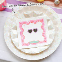 Iridescent White - Dinner Plates - 25 Ct