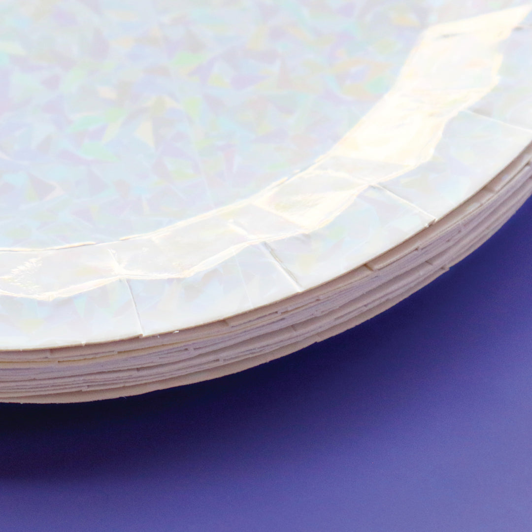 Iridescent White - Dinner Plates - 25 Ct