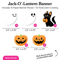 Jack O Lantern Garland Banner - 15 Pc