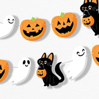 Jack O Lantern Garland Banner - 15 Pc