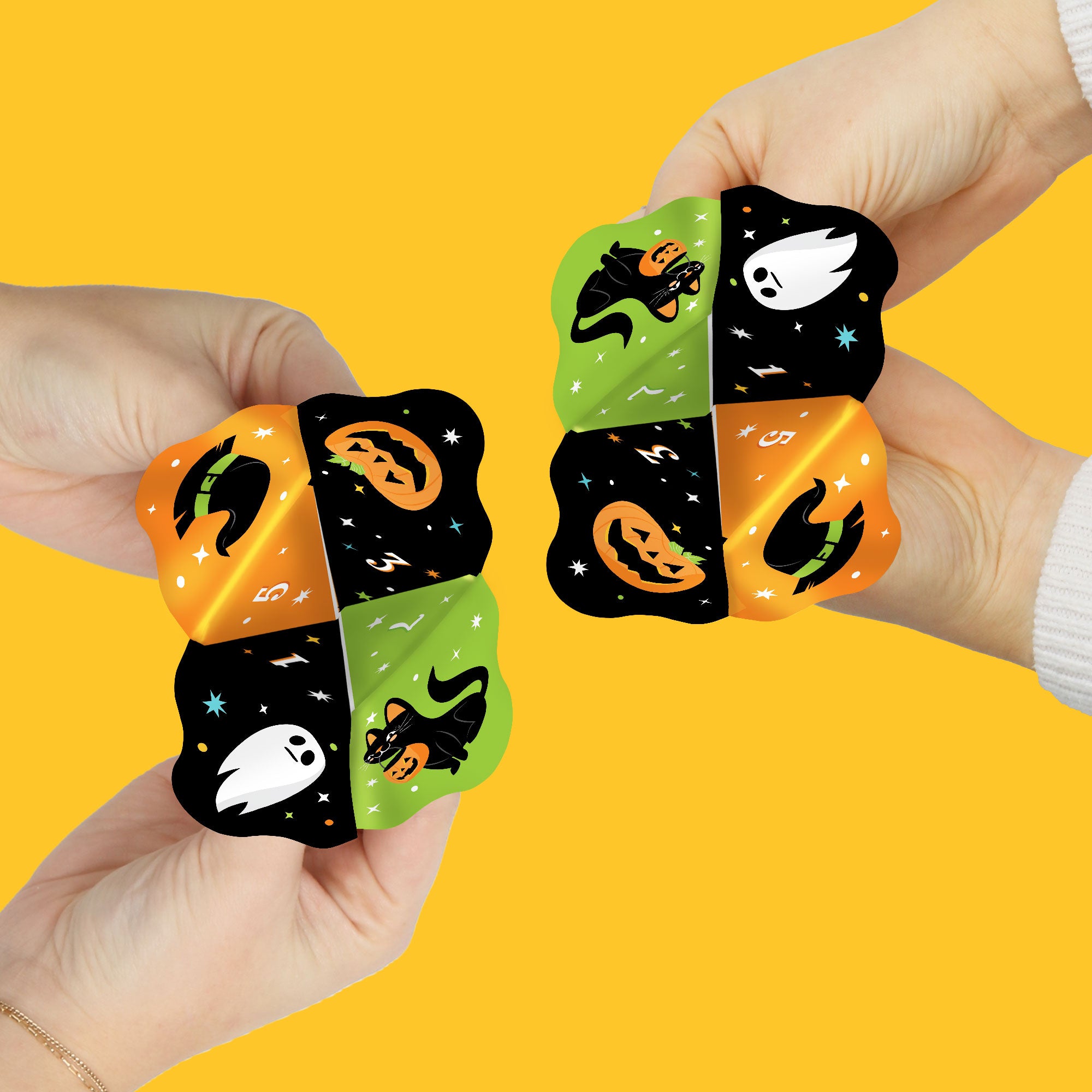 Jack-O'-Lantern Halloween - Kids Halloween Party Cootie Catcher