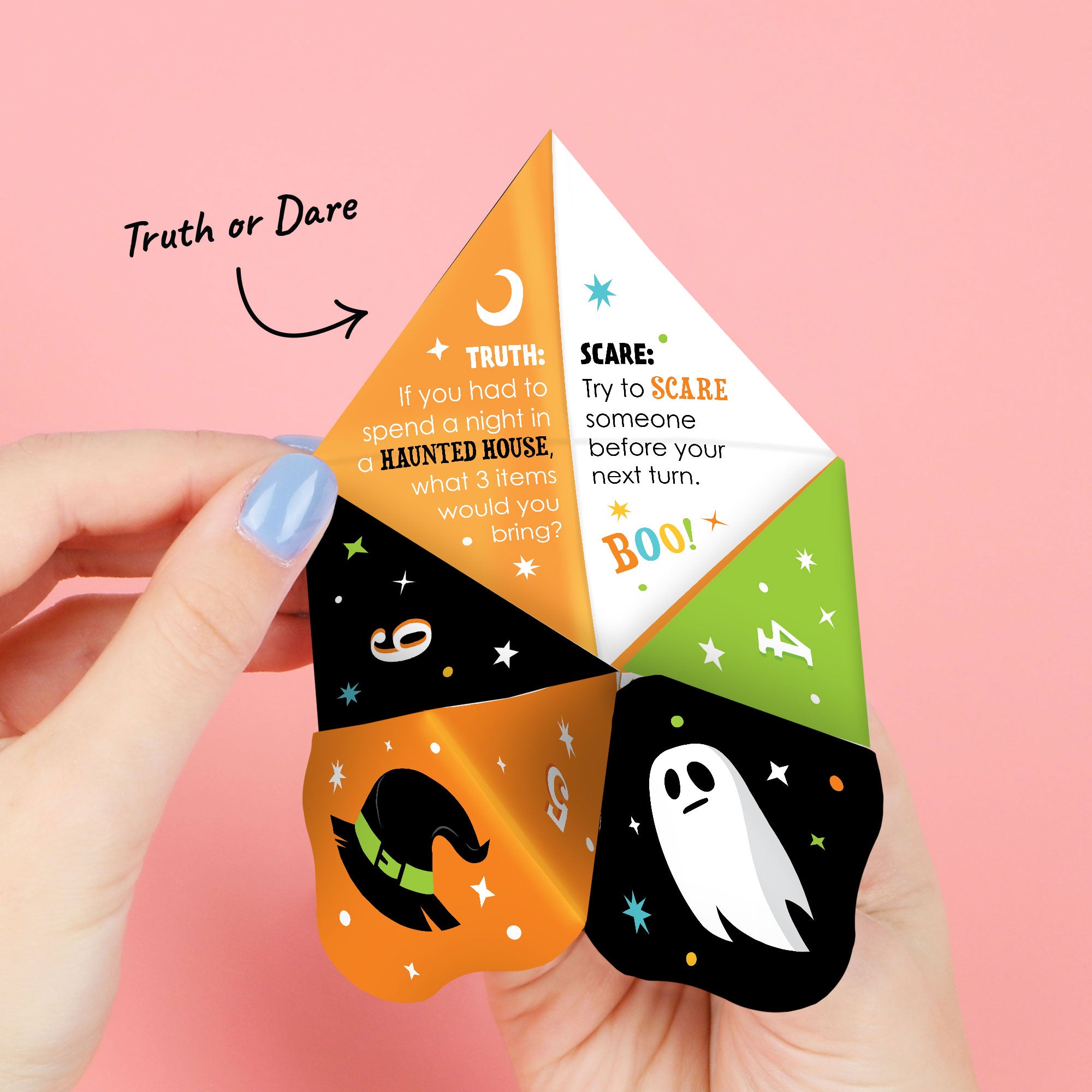 Jack-O'-Lantern Halloween - Kids Halloween Party Cootie Catcher