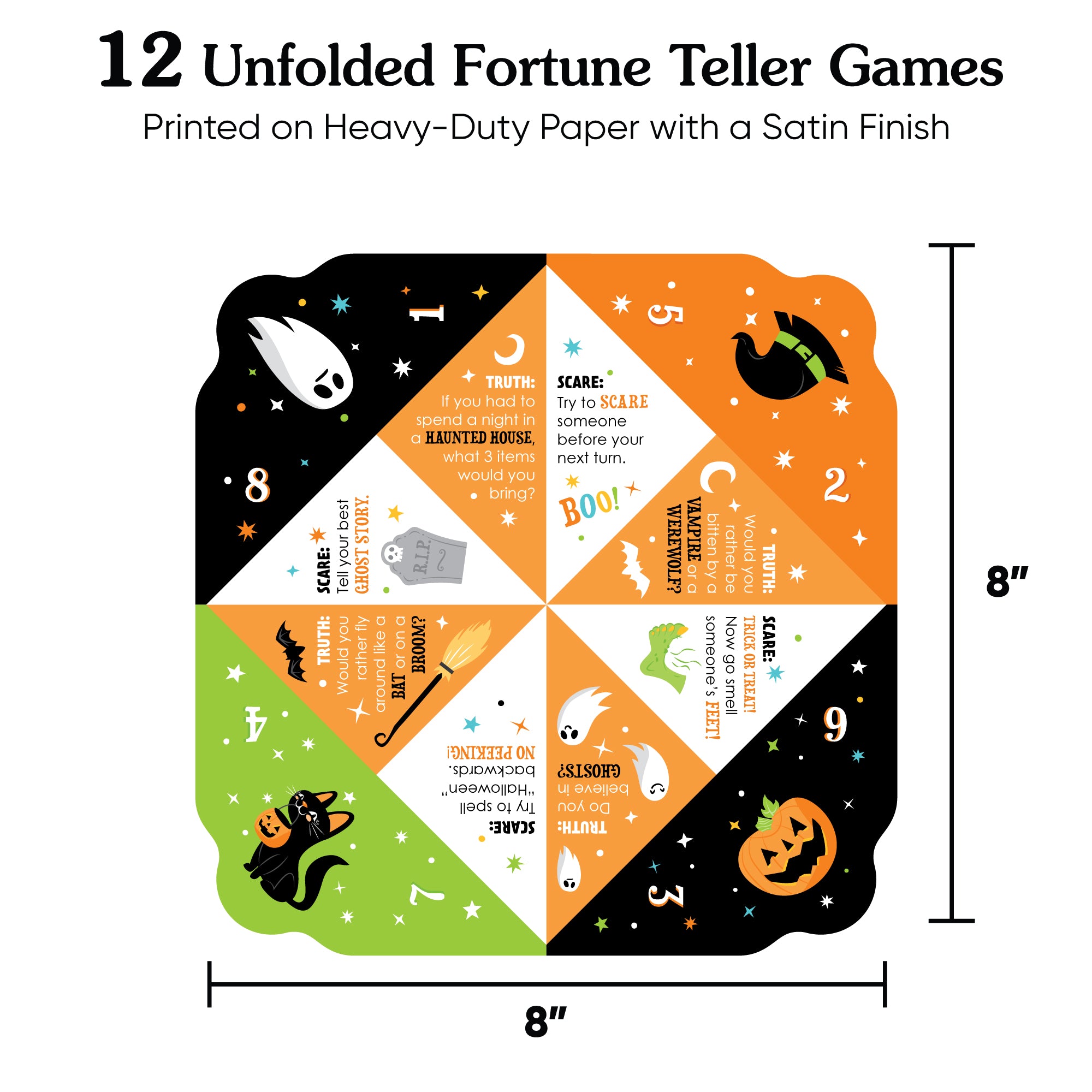 Jack-O'-Lantern Halloween - Kids Halloween Party Cootie Catcher