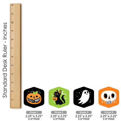 Jack-O'-Lantern Halloween - Kids Halloween Party Scavenger Hunt - 1 Stand and 48 Game Pieces - Hide and Find Game
