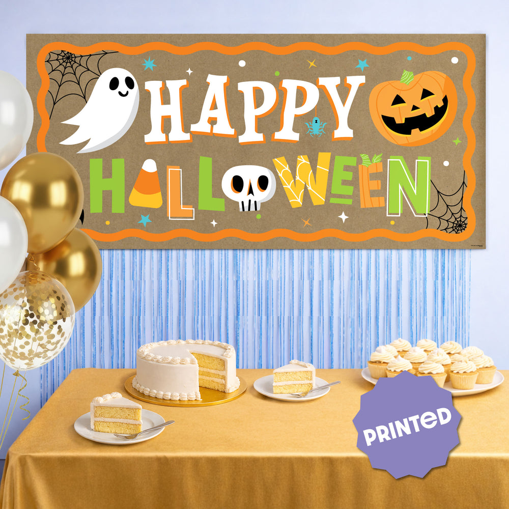 Jack-O'-Lantern Halloween Kraft Banner