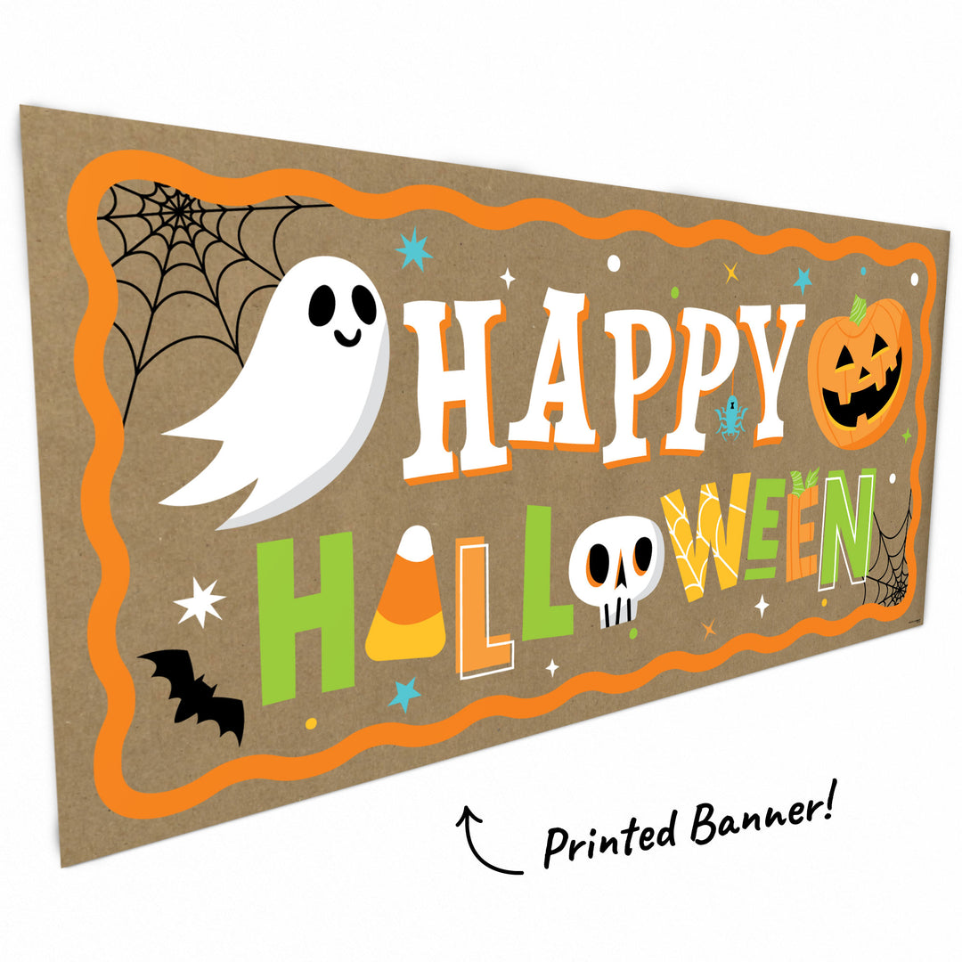 Jack-O'-Lantern Halloween Kraft Banner