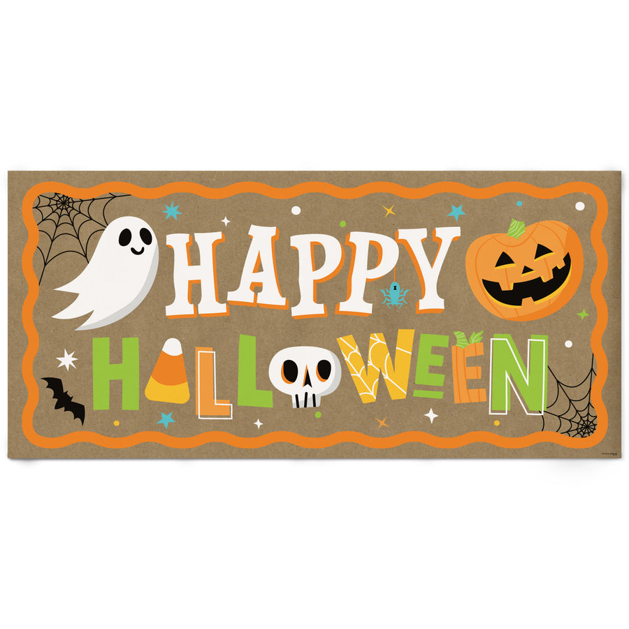 Jack-O'-Lantern Halloween Kraft Banner