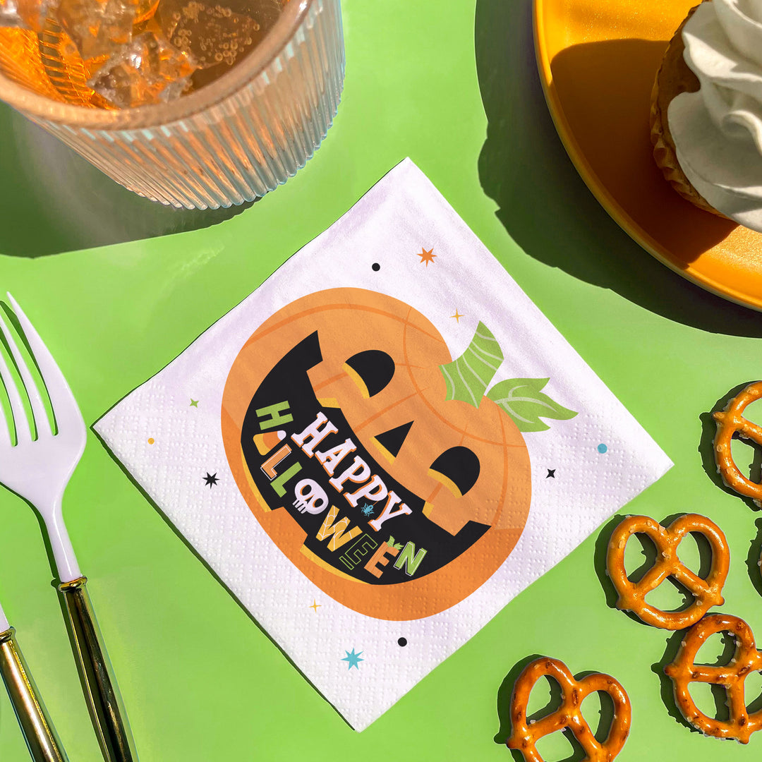 Napkins - Jack O Lantern - 24 Ct
