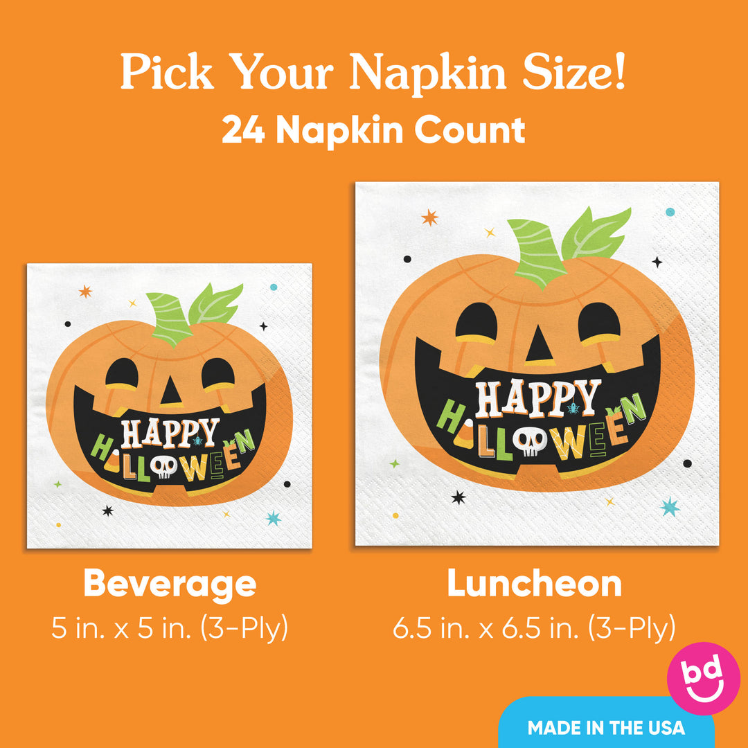 Napkins - Jack O Lantern - 24 Ct