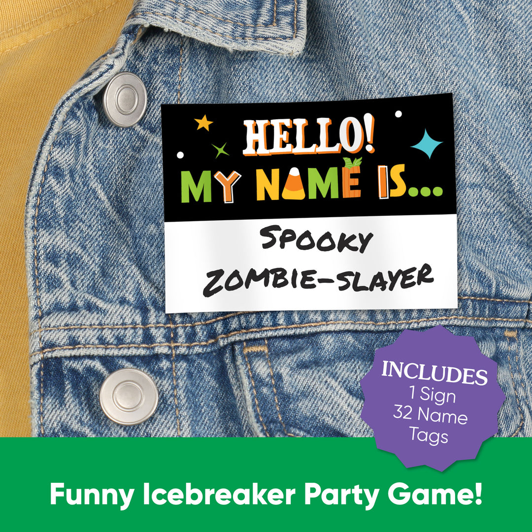 Jack-O'-Lantern Halloween What's Your Name Party Game