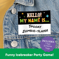 Jack-O'-Lantern Halloween What's Your Name Party Game