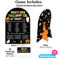 Jack-O'-Lantern Halloween What's Your Name Party Game