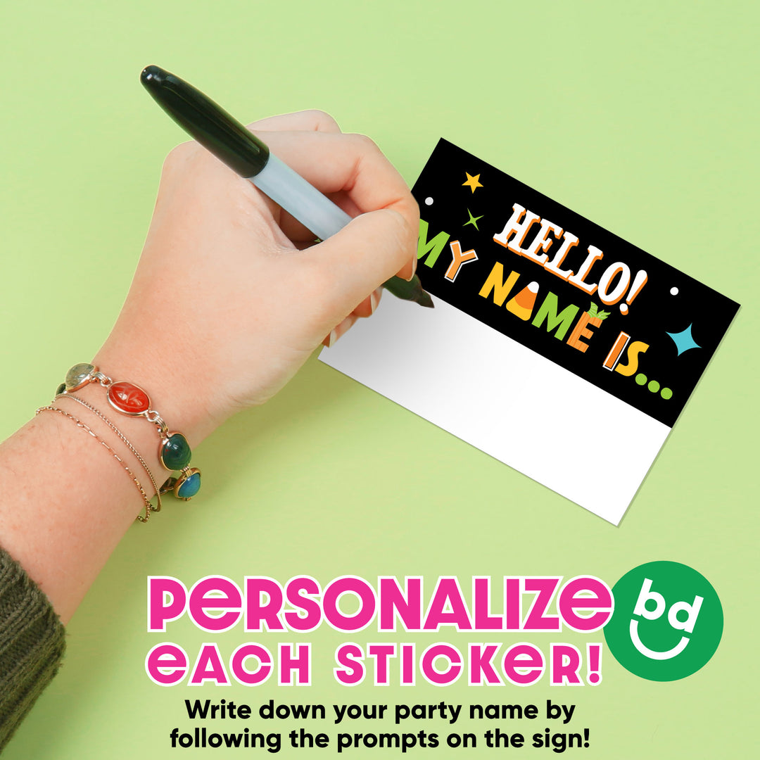 Jack-O'-Lantern Halloween What's Your Name Party Game