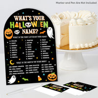 Jack-O'-Lantern Halloween What's Your Name Party Game