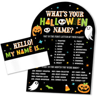 Jack-O'-Lantern Halloween What's Your Name Party Game