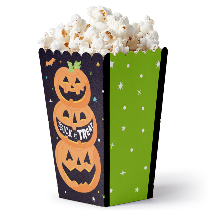Jack-O'-Lantern Halloween - Kids Halloween Party Favor Popcorn Treat Boxes - Set of 12