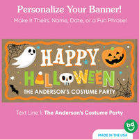 Custom Text Jack-O'-Lantern Halloween Kraft Banner