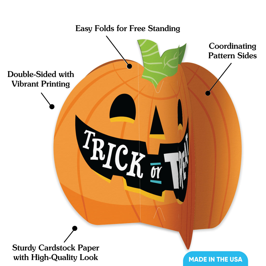Jack O Lantern 3D Centerpieces - 8 Ct