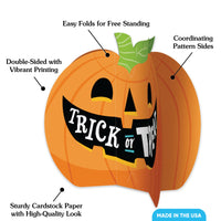 Jack O Lantern 3D Centerpieces - 8 Ct