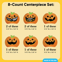 Jack O Lantern 3D Centerpieces - 8 Ct