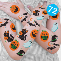 Jack-O'-Lantern Halloween Temporary Tattoos - 72 Ct